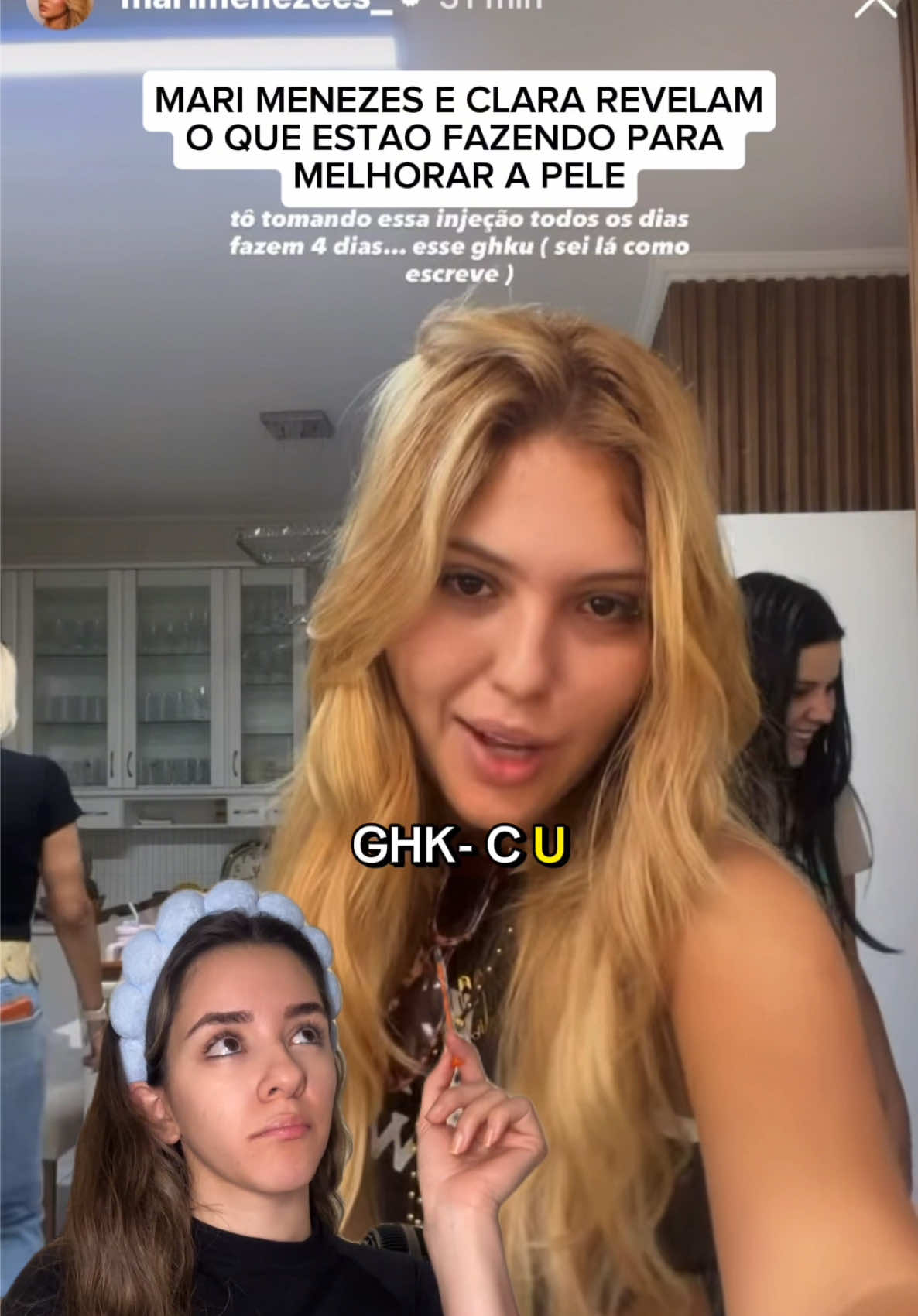 Mari Menezes e Clara revelam o que fazem para melhorar a pele TikTok video