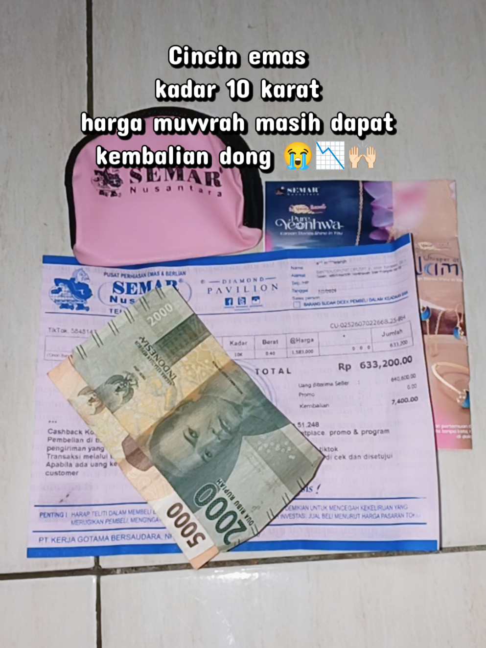 价格超实惠的10K金戒指，买完甚至还有找零 😭📉🤲 TikTok video