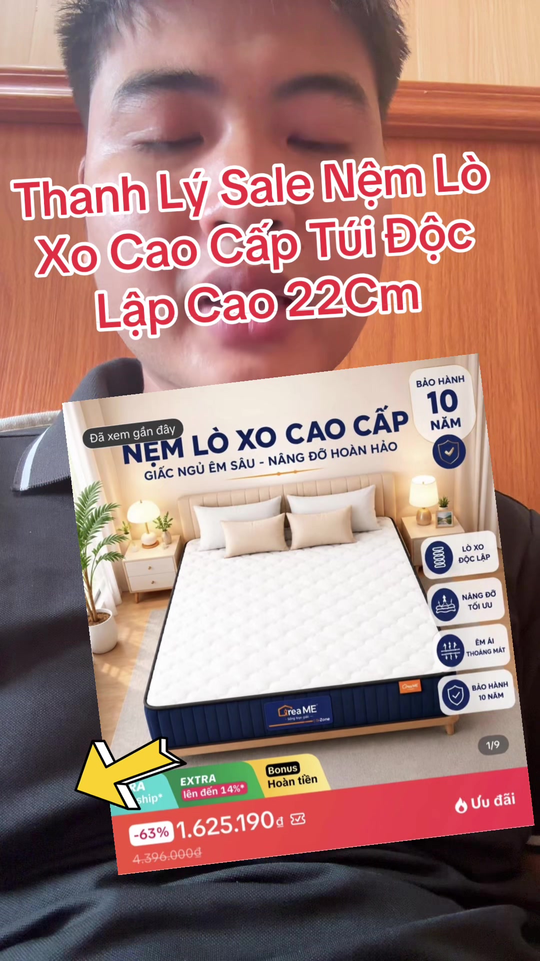 Clearance sale for 22cm high-end pocket spring mattress. TikTok video