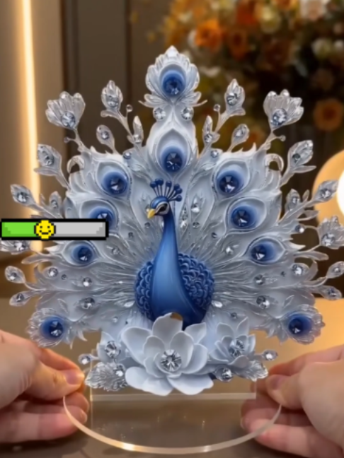 哇, look at this blue peacock ornament. TikTok video