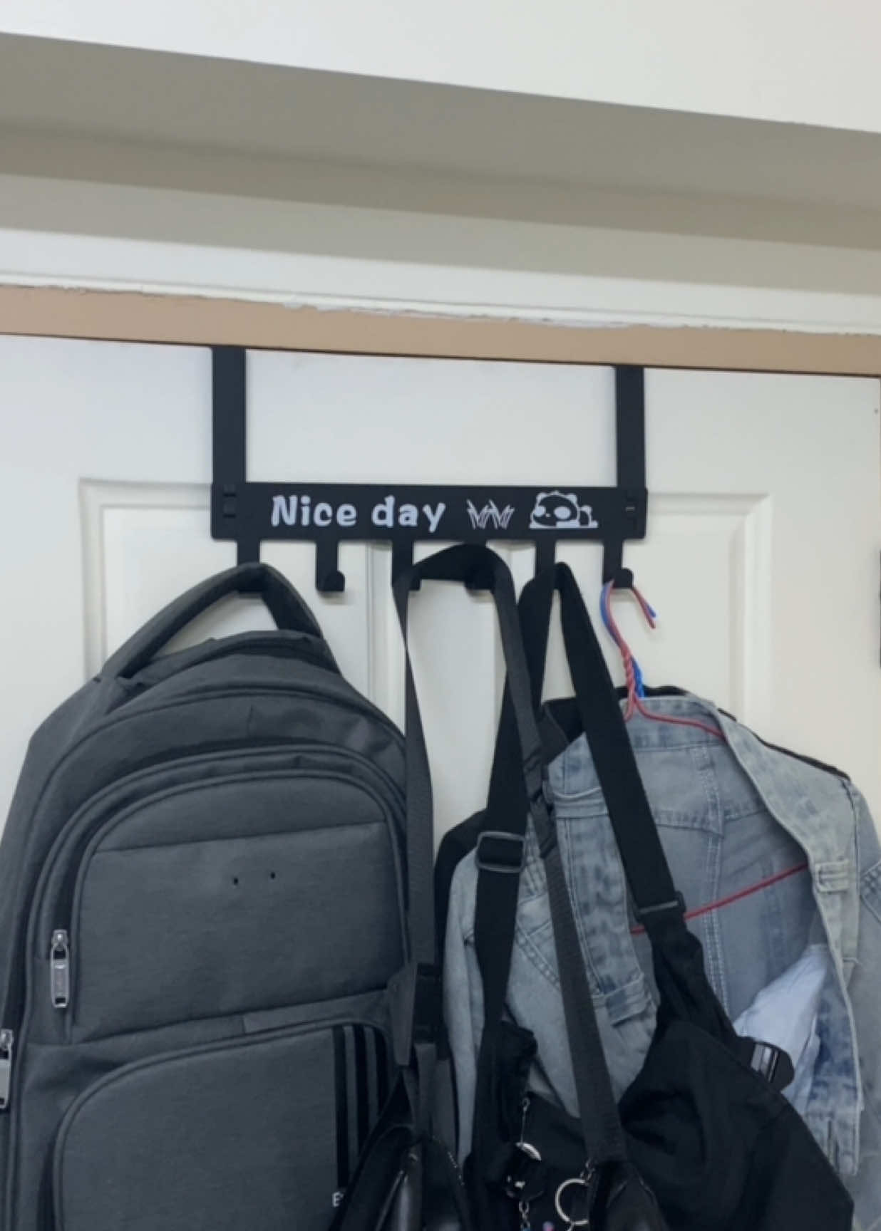 Don't leave your door empty, turn it into a hanging space. TikTok video
