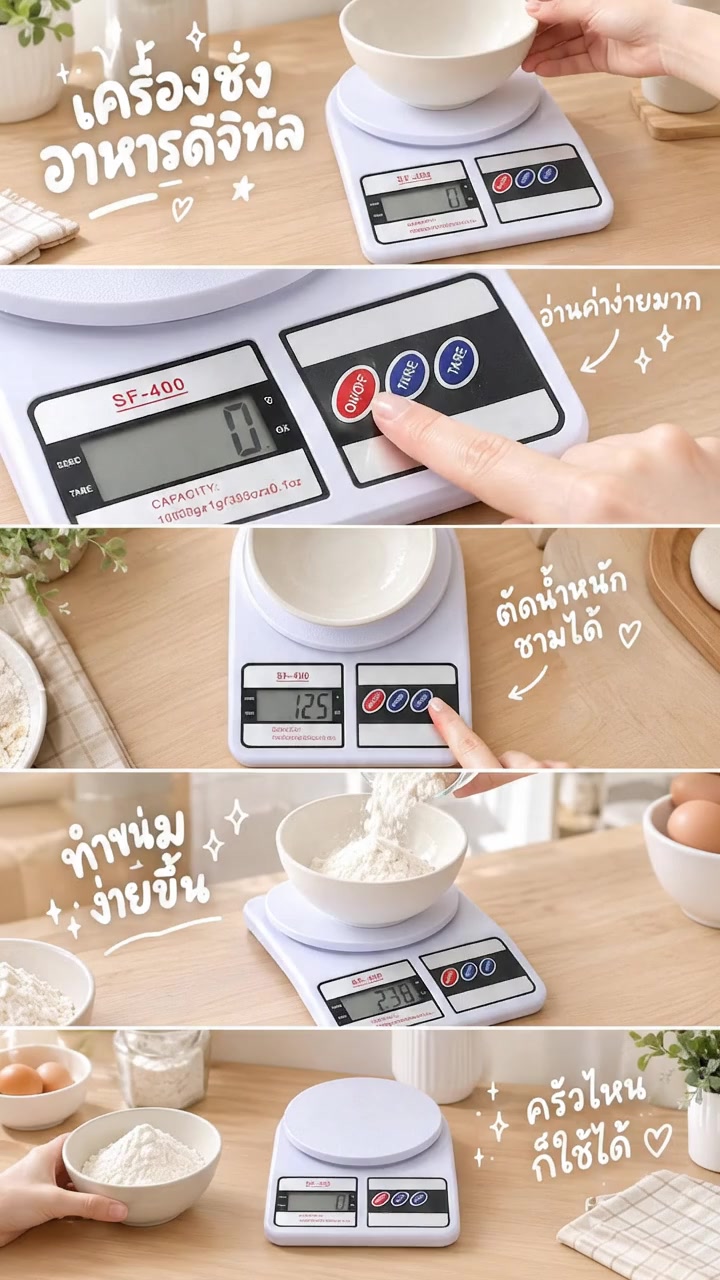 Digital food scale, easy to read, tare bowl weight, easier baking, suitable for any… TikTok video