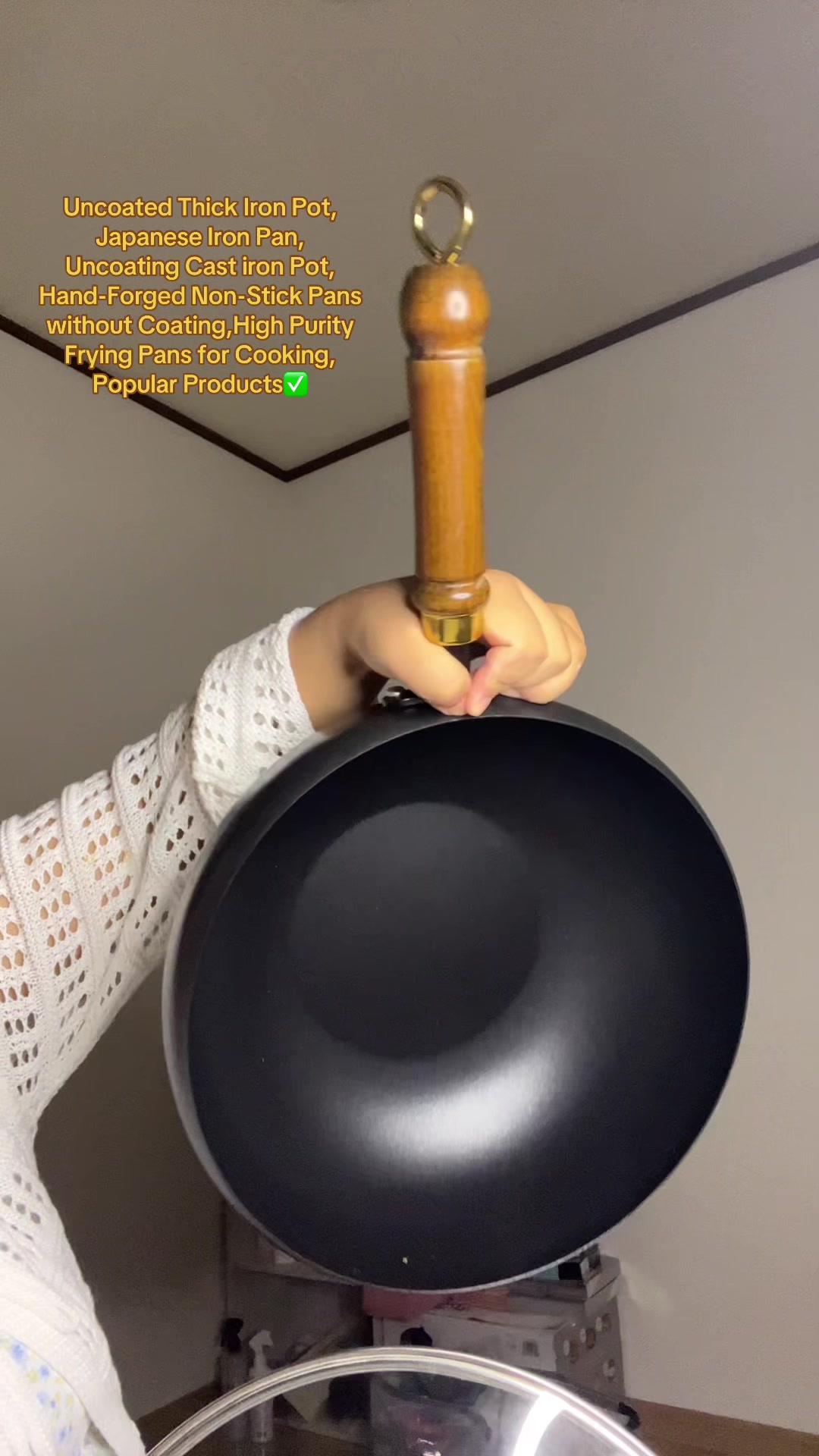 Uncoated Thick Iron Pot, Japanese Iron Pan, Uncoating Cast iron Pot, Hand-Forged… TikTok video
