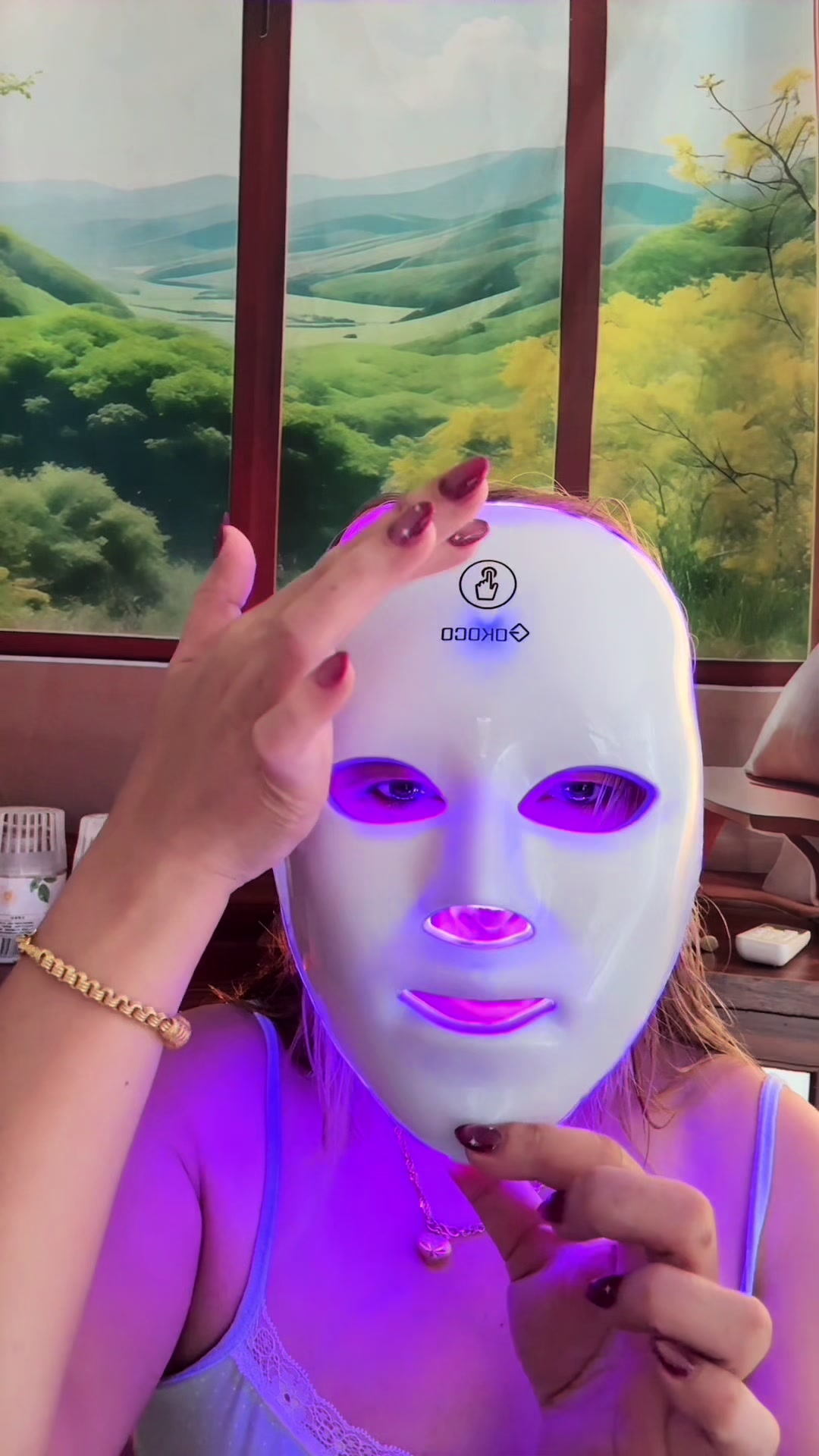 This is our new LED beauty mask with USB charging design, one-button operation,… TikTok video