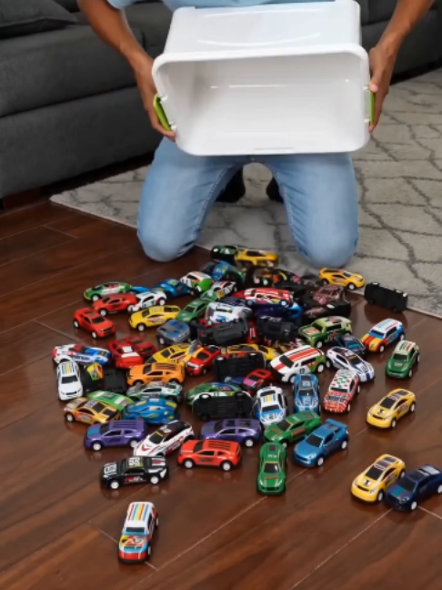 Look at this box full of metal toy cars. TikTok video