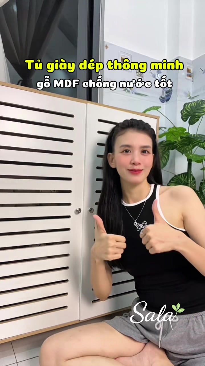 Smart MDF shoe cabinet with good waterproof performance TikTok video
