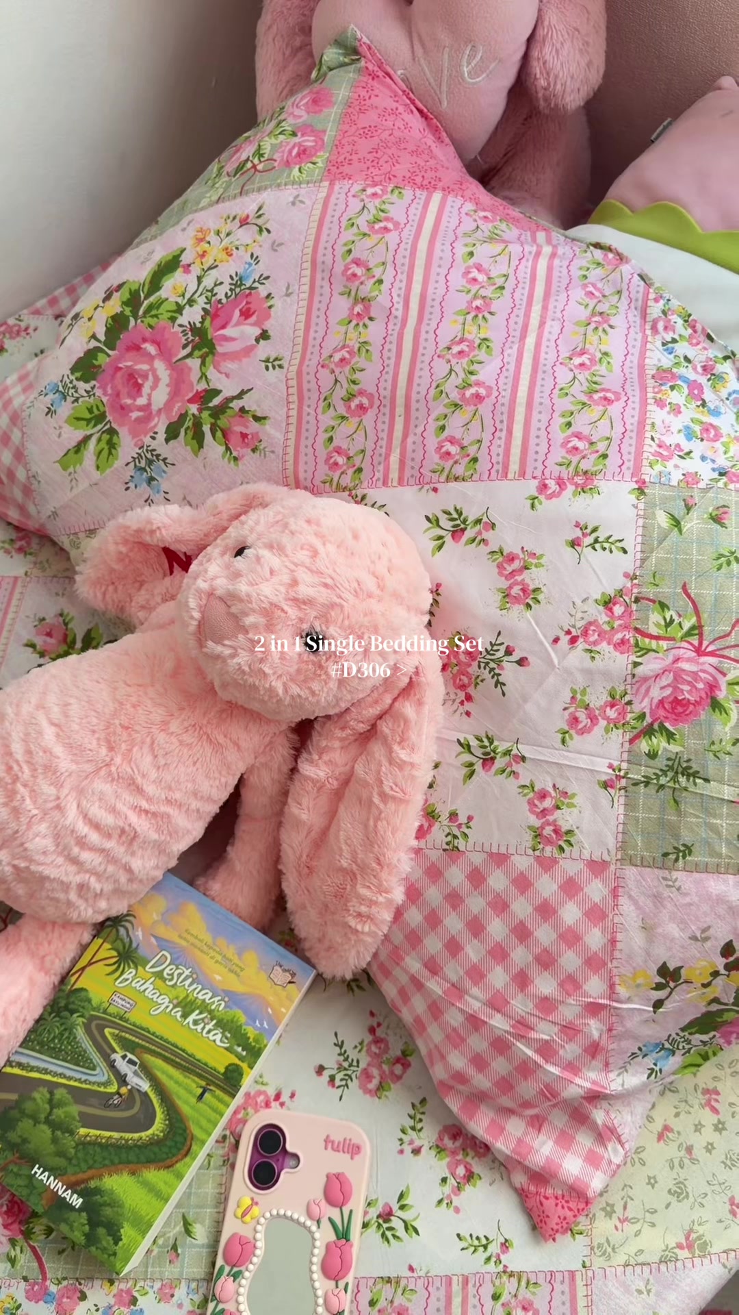 2 in 1 Single Bedding Set #D306 TikTok video