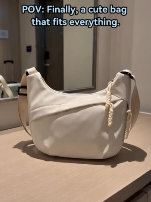 This soft crescent bag fits easily into my everyday routine. TikTok video