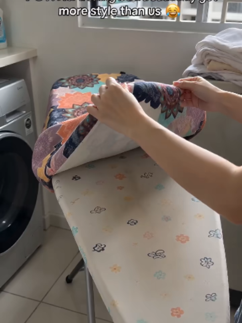 Your ironing board suddenly becomes so stylish? TikTok video