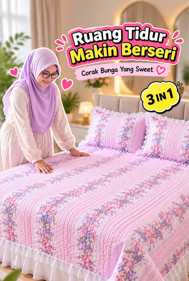 If you love a room that looks sweet, this floral-patterned bedding is perfectly… TikTok video