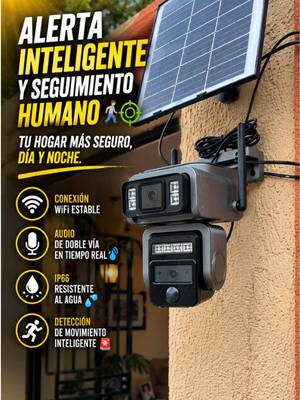 This camera with a solar panel does not need to be connected to power, and no… TikTok video