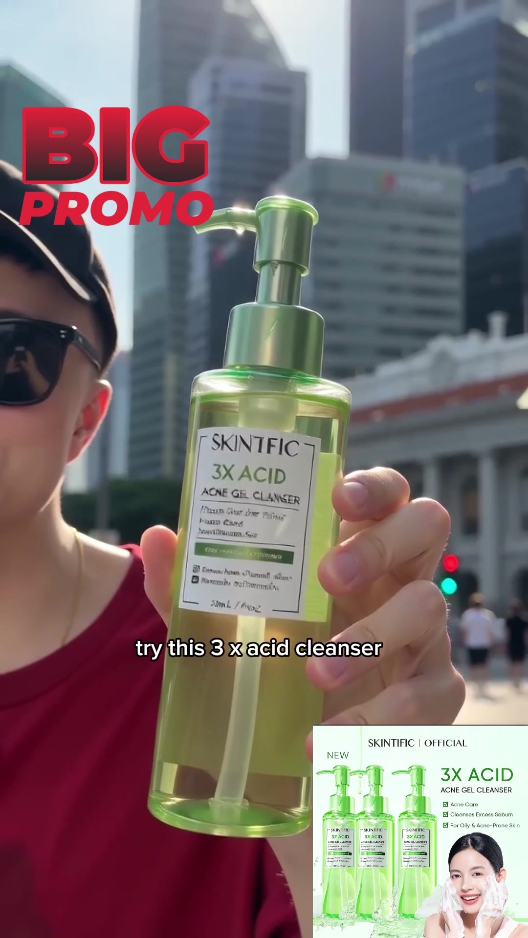 Oily and acne prone skin this is your sign try this 3 x acid cleanser it deeply… TikTok video
