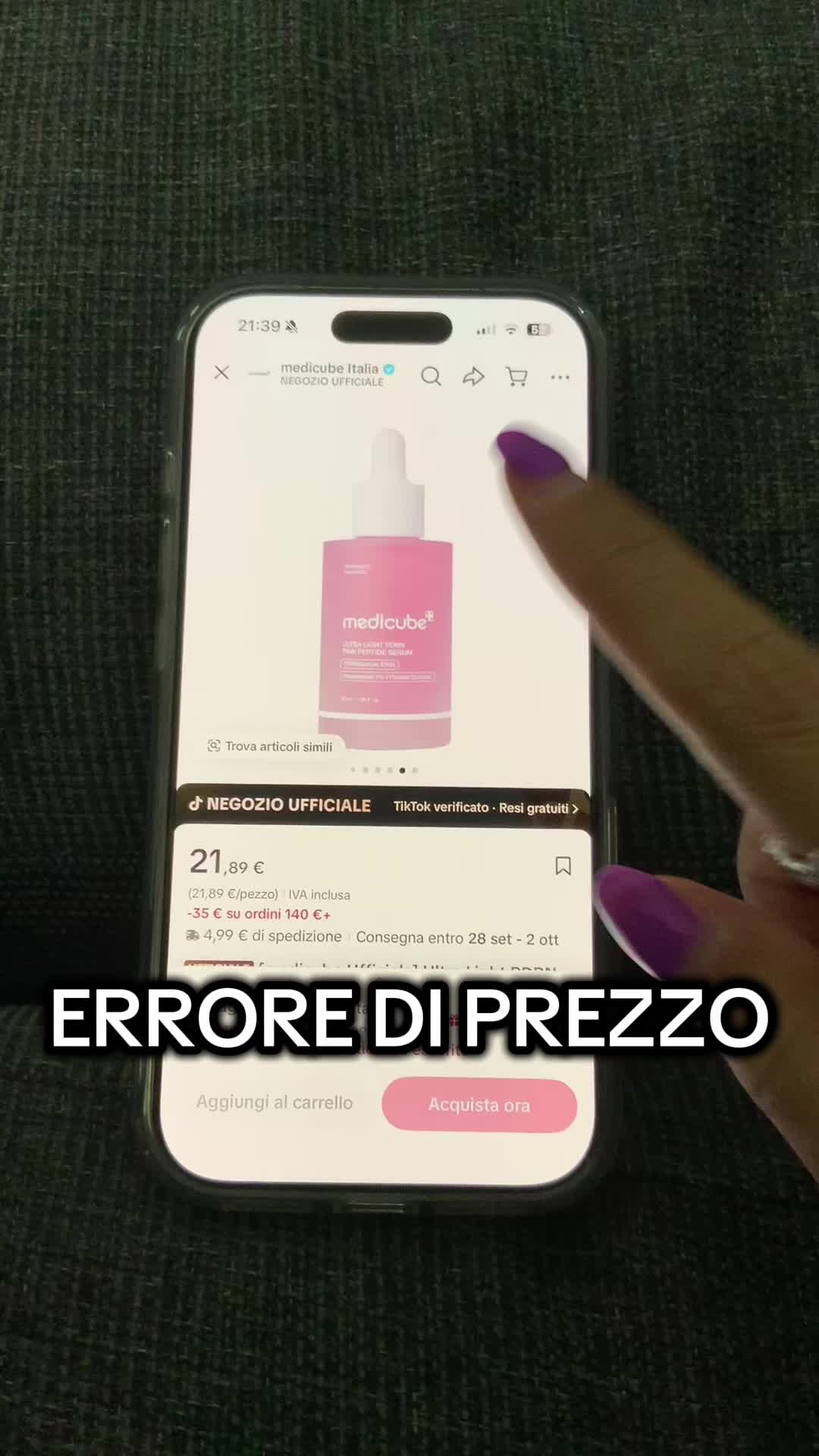 This product has an incredible price error. TikTok video