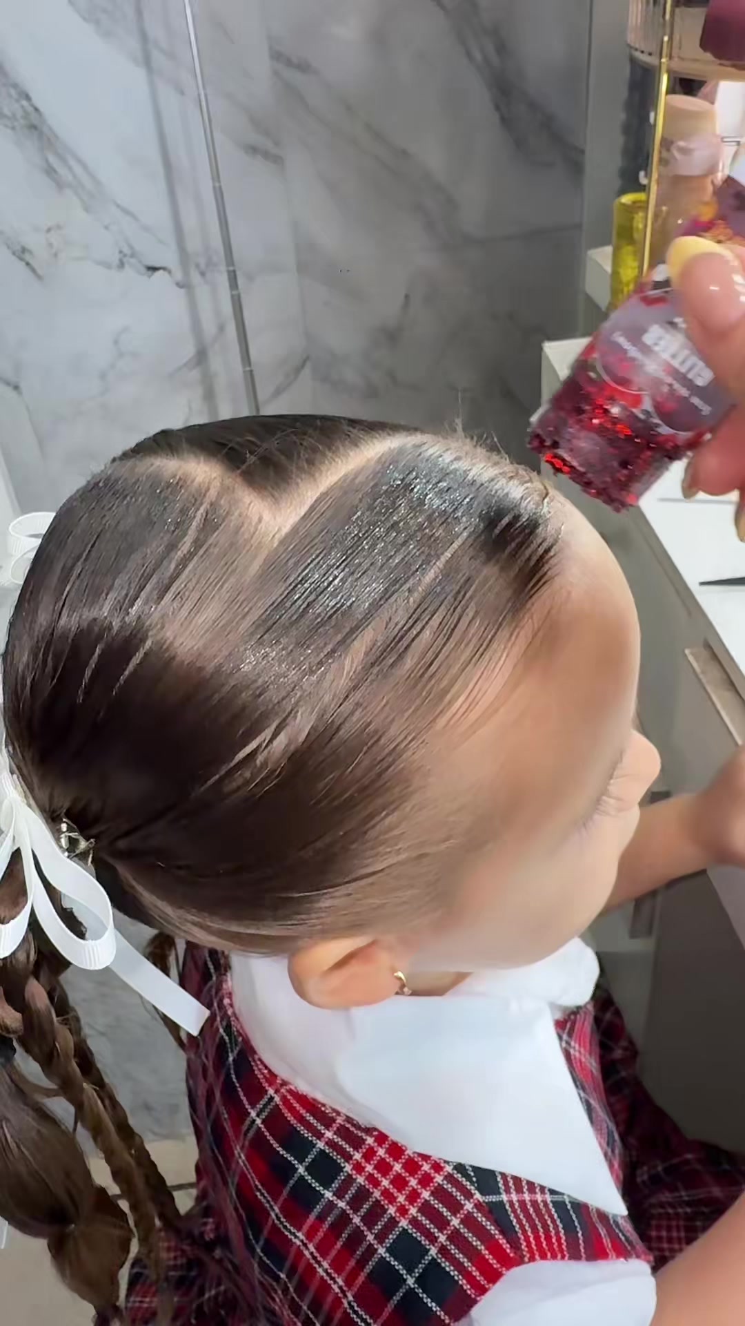 She wants me to put these little glitters on her hair every day, she has made that… TikTok video