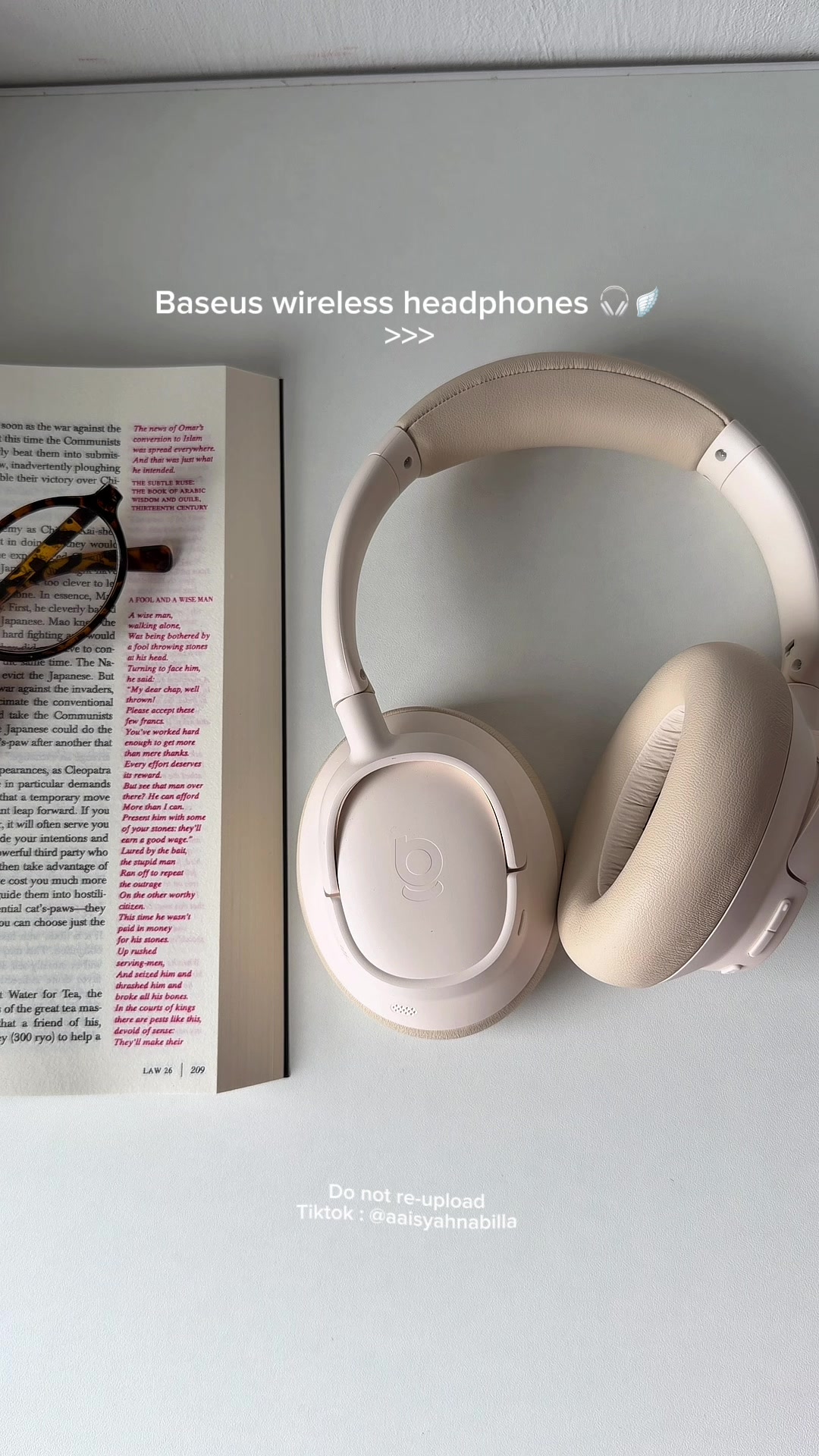 Baseus wireless headphones 🎧✨ >>> Do not re-upload Tiktok : @aaisyahnabilla TikTok video
