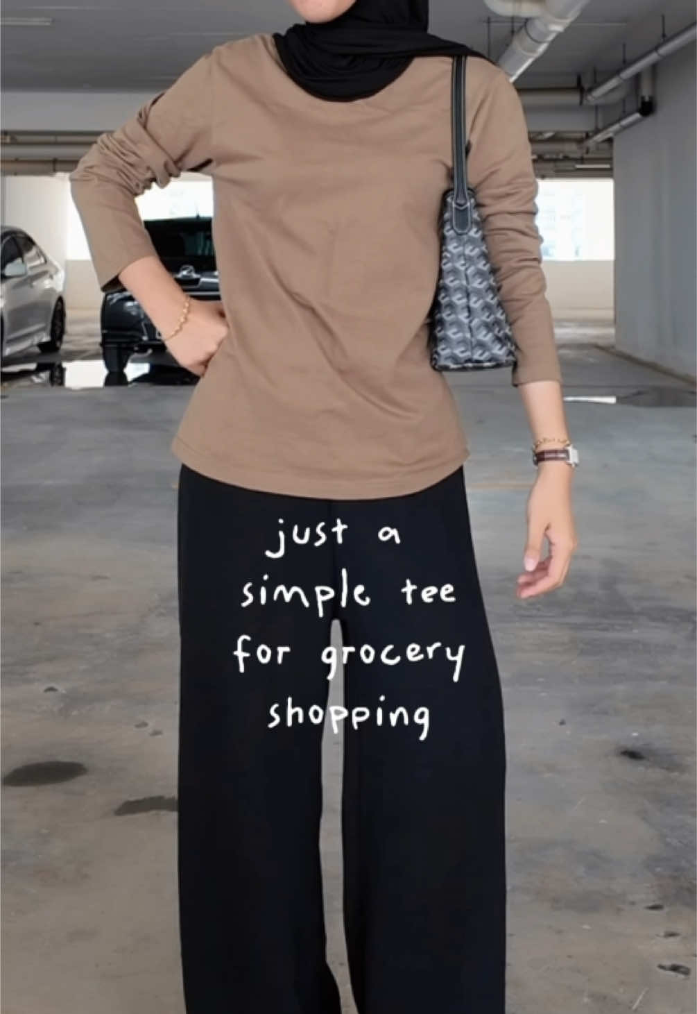 Just a simple tee for grocery shopping TikTok video