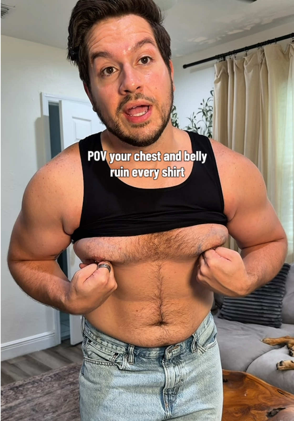 POV your chest and belly ruin every shirt TikTok video