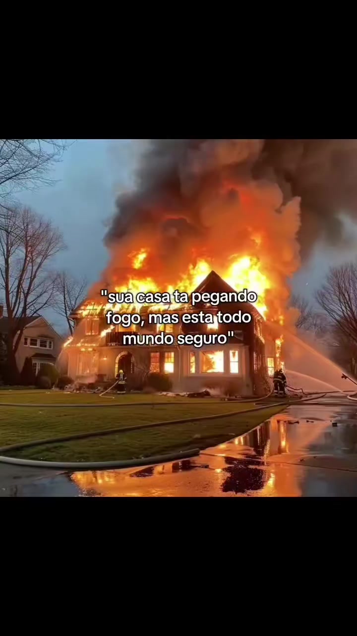 Your house is on fire, but everyone is safe TikTok video
