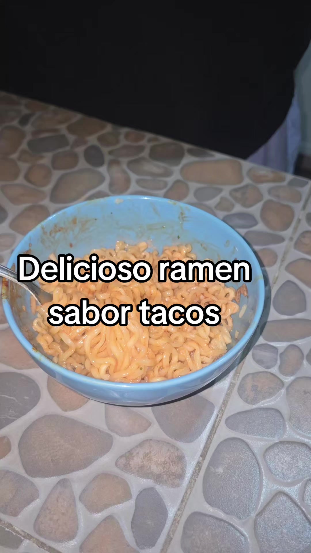 Delicious taco-flavored ramen TikTok video
