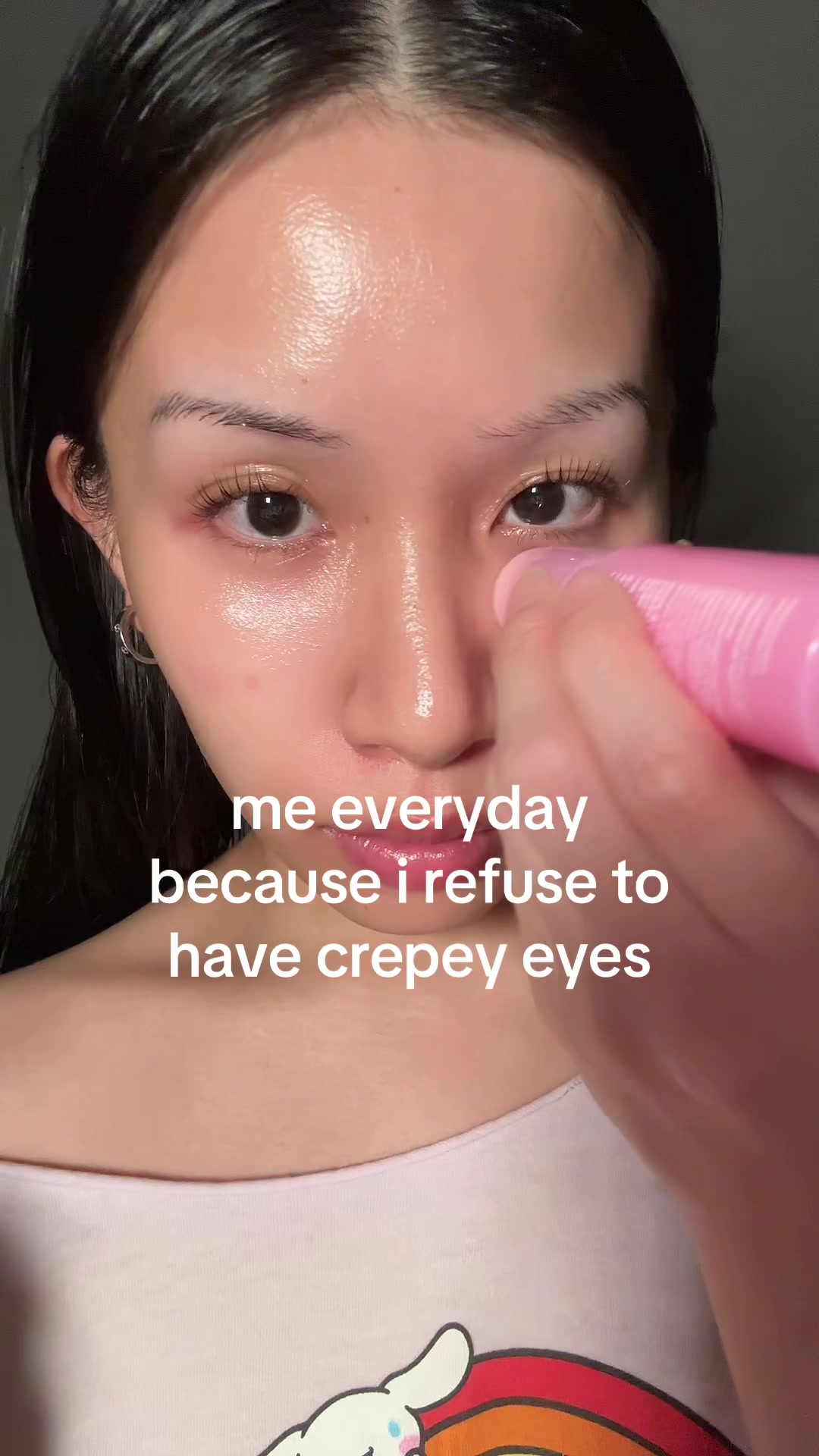 Me everyday because i refuse to have crepey eyes TikTok video