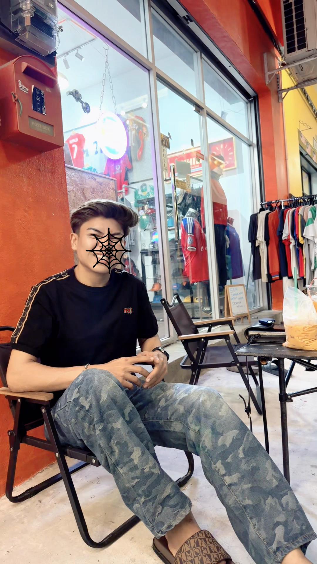 Dynamic electronic background music plays continuously, prompting the person in the… TikTok video