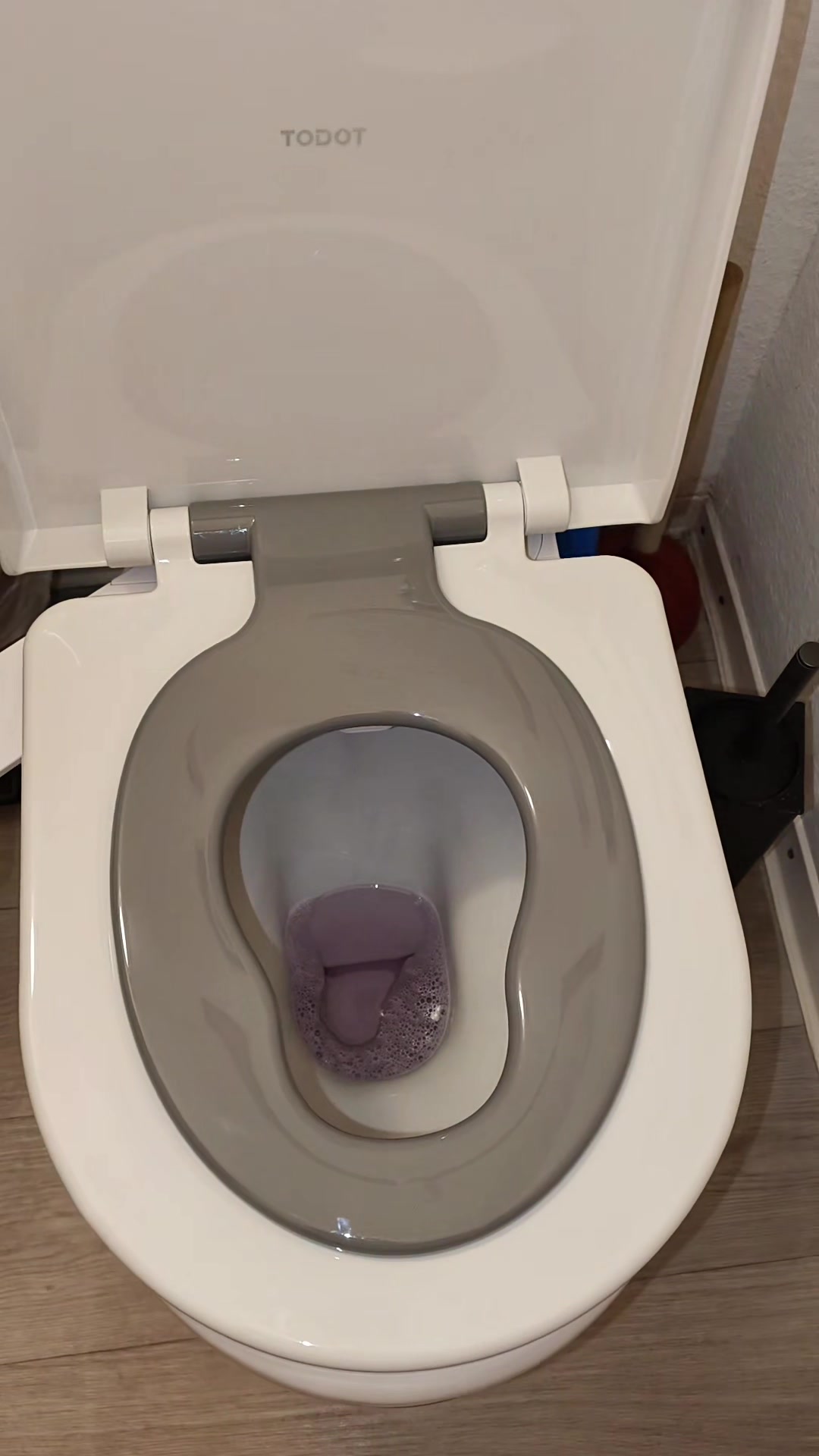 Regardez, c'est l'abattant de WC qu'on a installé. TikTok video