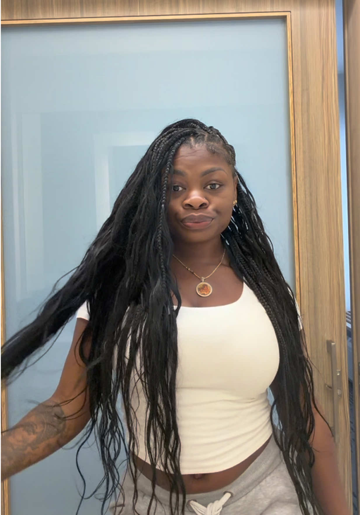 Styling boho braids TikTok video