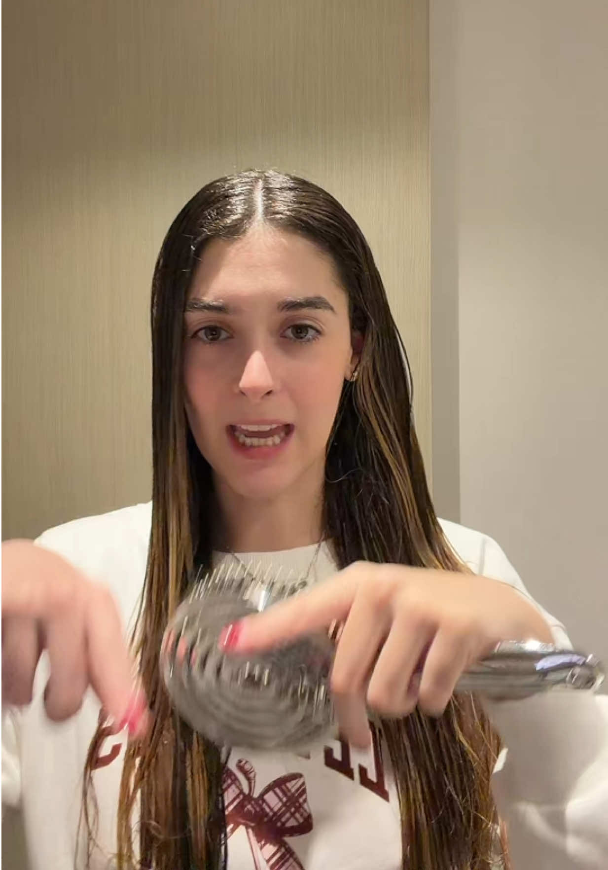 Okay, ignore my messy look and my face, I just got out of the shower. TikTok video