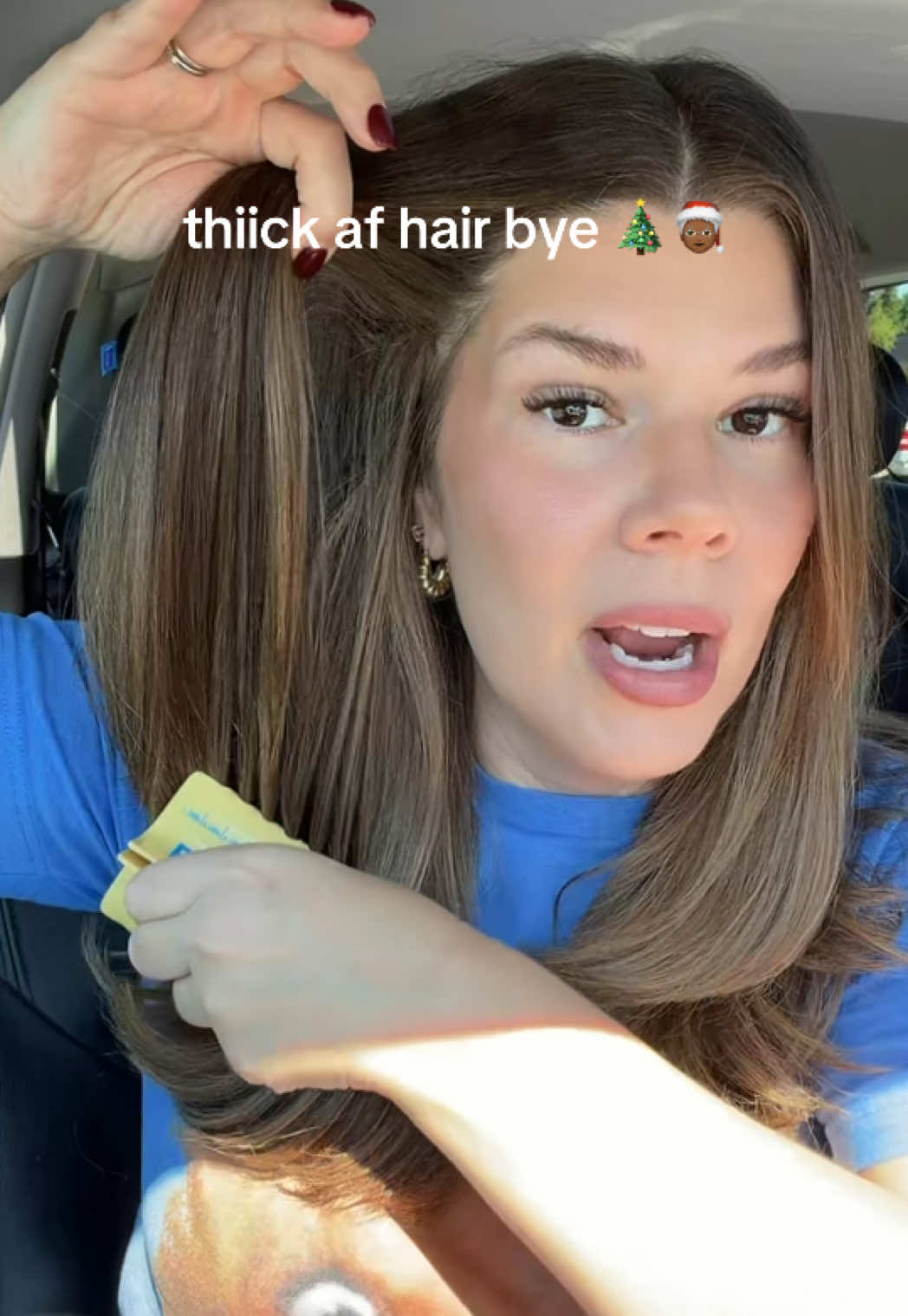 I'm gonna show you how to thicken your hair. TikTok video