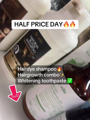 HALF PRICE DAY🔥🔥 Hairdye shampoo🔥 Hairgrowth combo✨ Whitening toothpaste✅ This! TikTok video