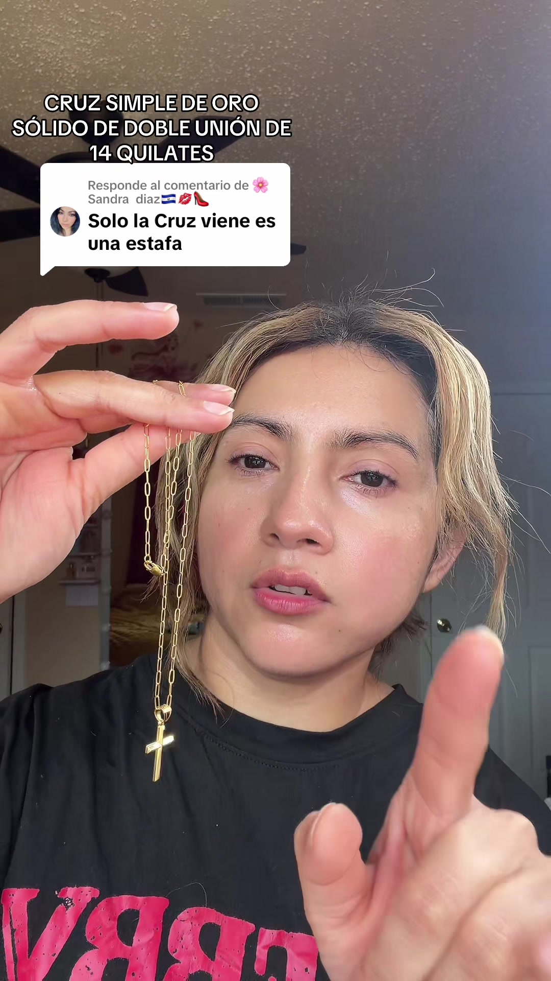 SIMPLE 14K SOLID GOLD DOUBLE UNION CROSS Responding to Sandra diaz's comment: Only… TikTok video