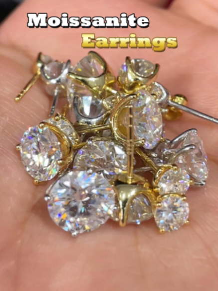 Best Selling S925 Moissanite Stud Earring TikTok video