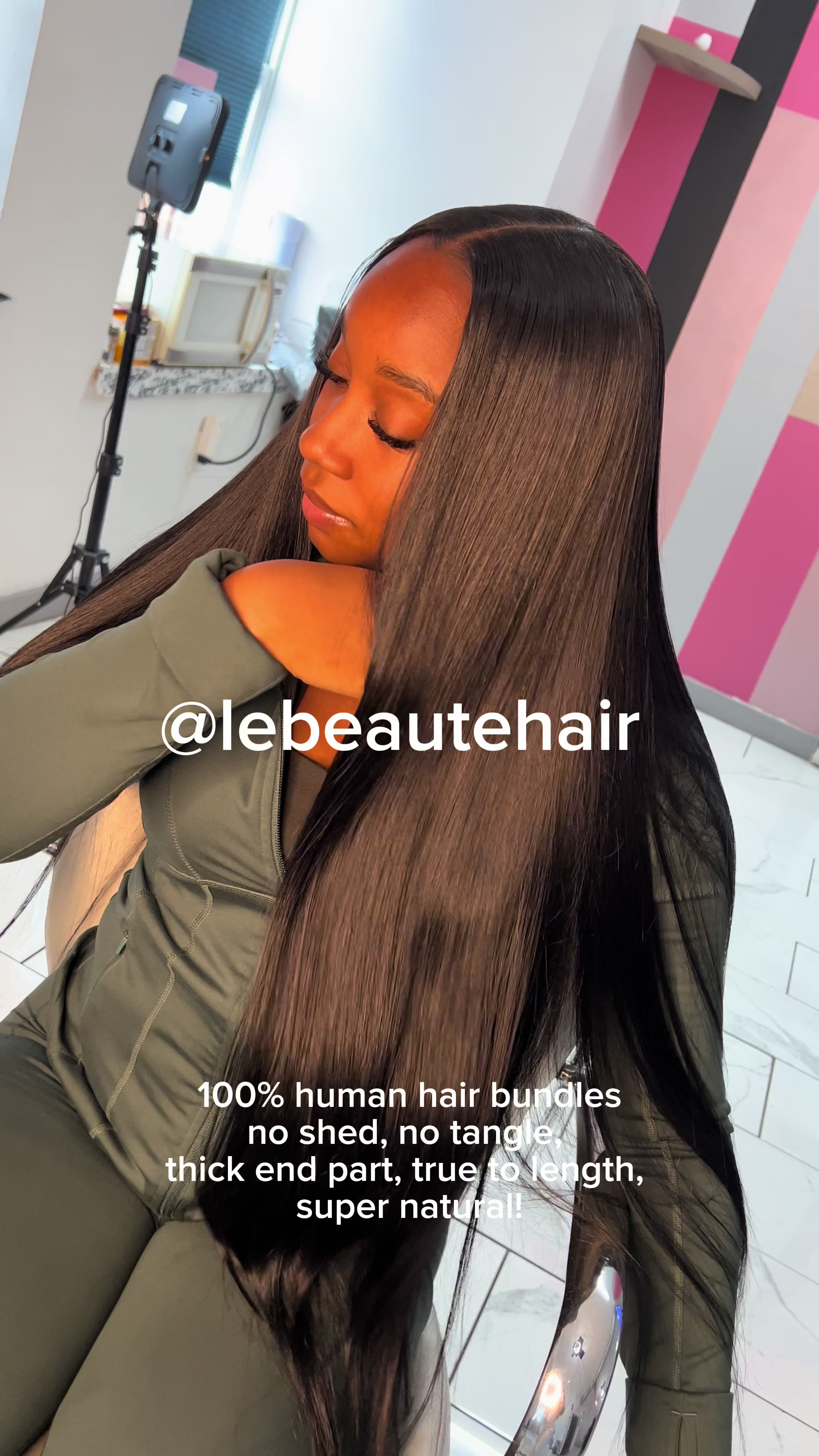 @lebeautehair 100% human hair bundles no shed, no tangle, thick end part, true to… TikTok video