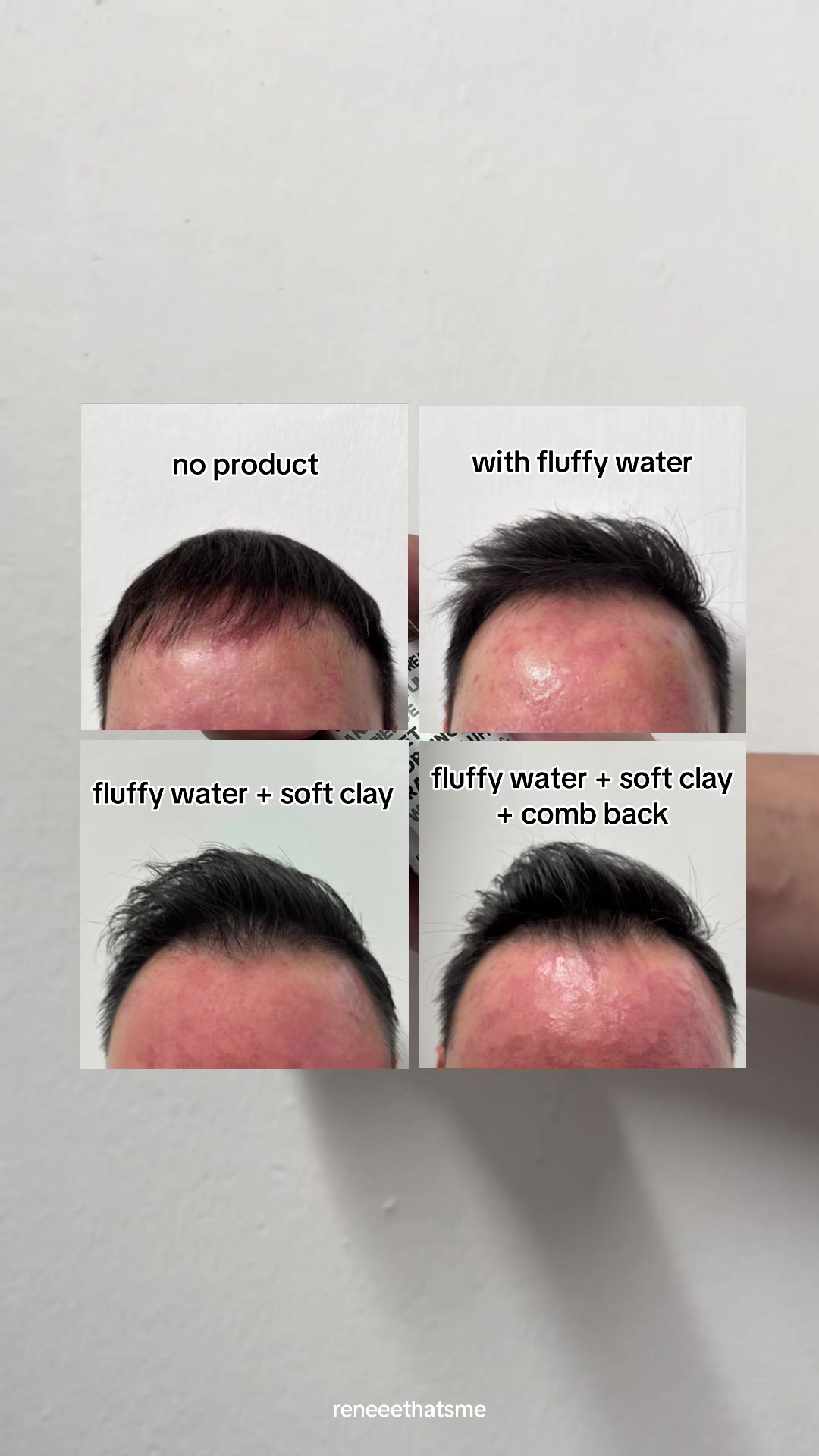 No product / with fluffy water / fluffy water + soft clay / fluffy water + soft… TikTok video