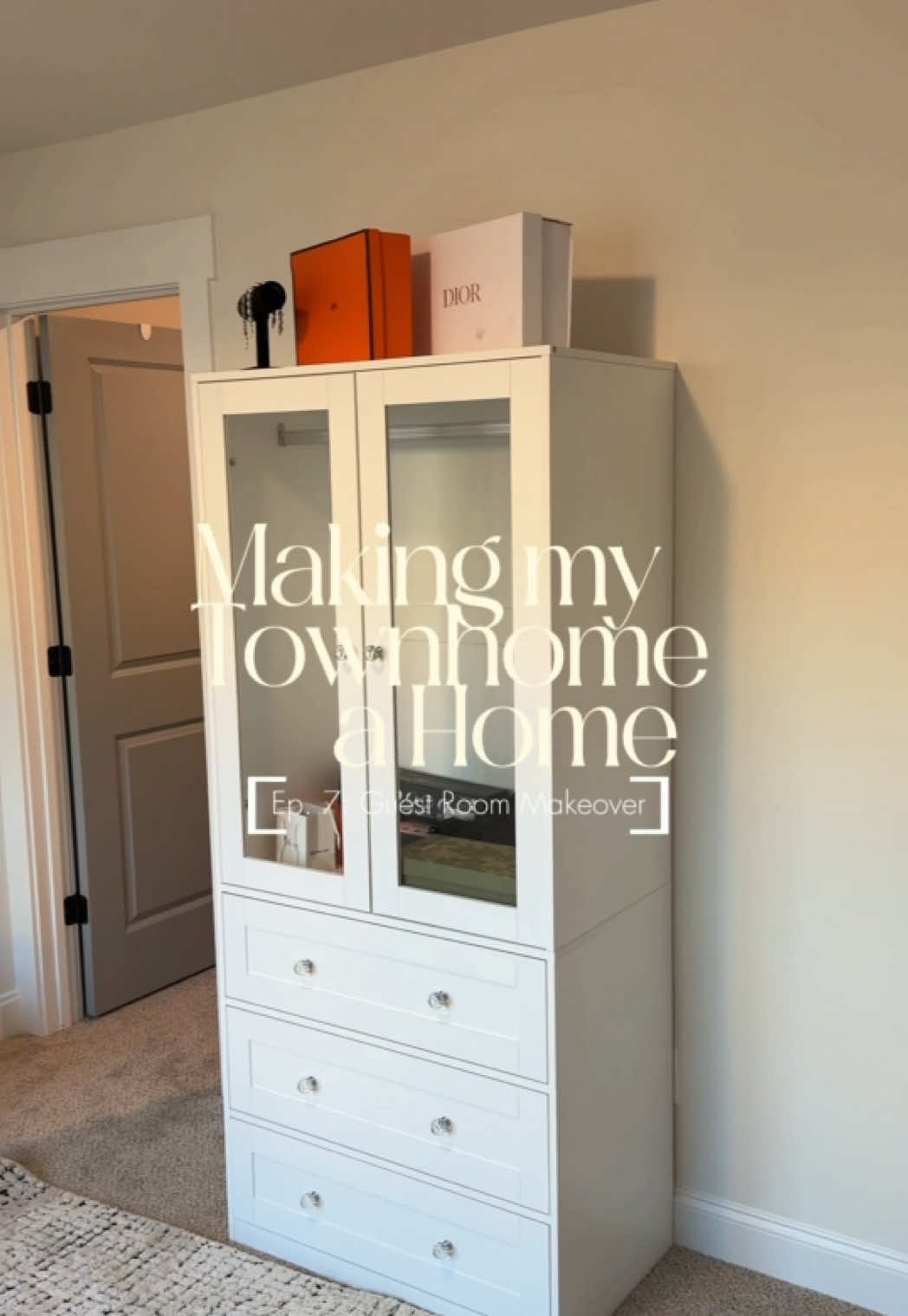 Making my Townhome a Home [Ep 3 Guest Room Makeover] LET'S UNBOX THIS BONELESS BED TikTok video
