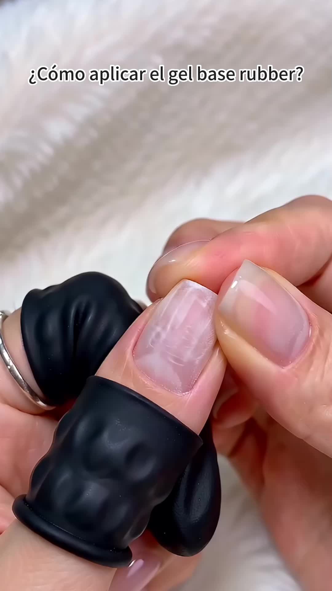 How to apply the rubber base gel? TikTok video