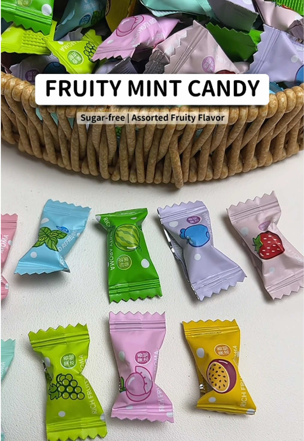 FRUITY MINT CANDY | Sugar-free | Assorted Fruity Flavor TikTok video