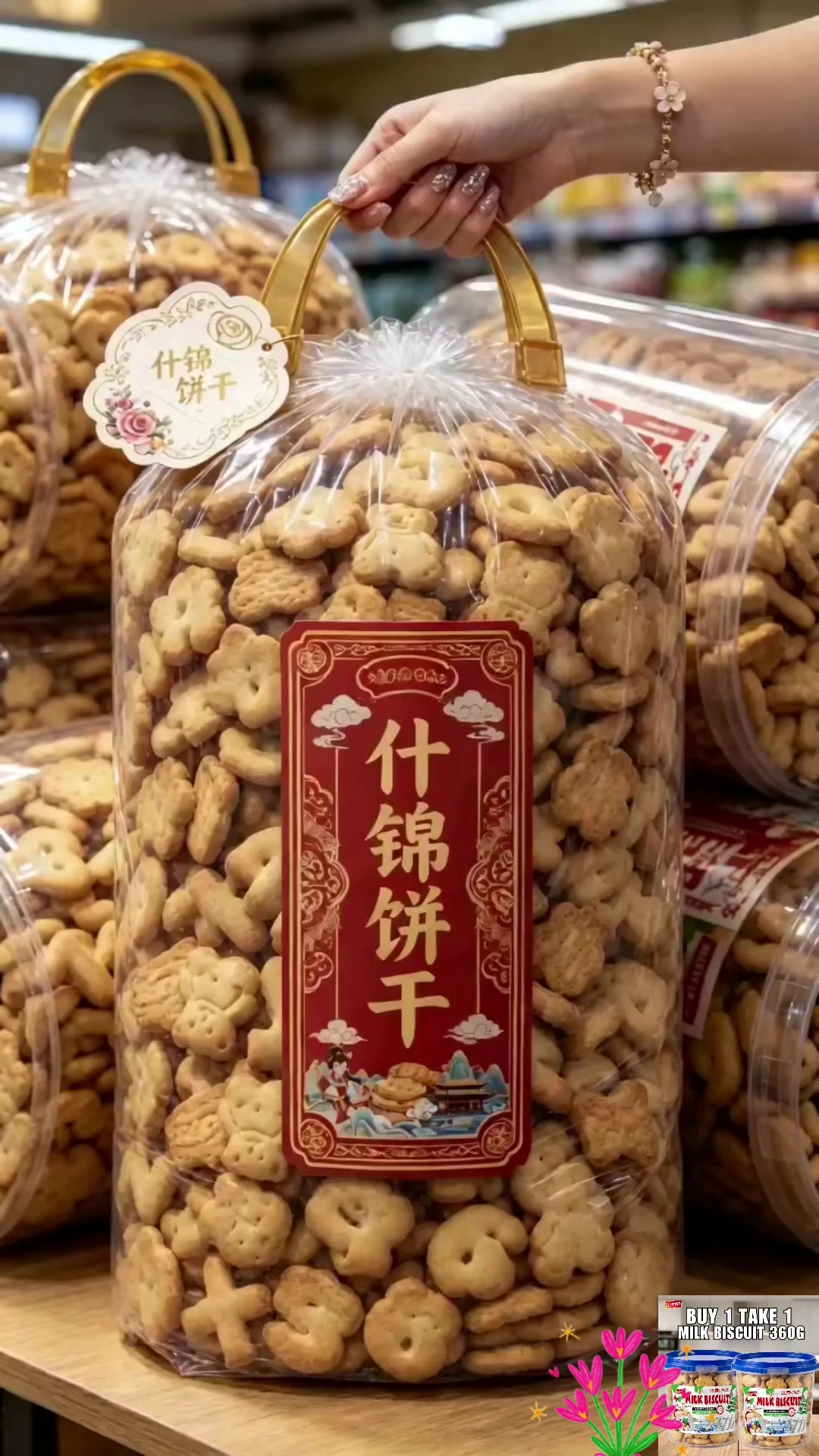 BUY 1 TAKE 1 MILK BISCUIT 360G TikTok video