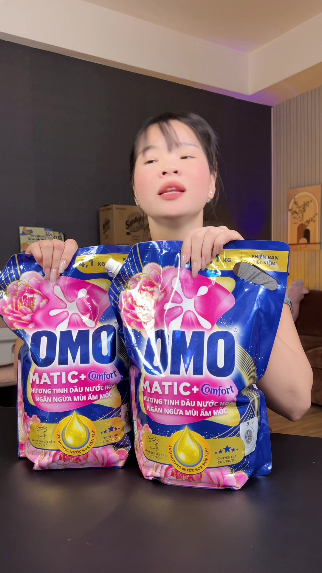 OMO Matic 세탁세제 2봉지 소개, 봉지당 4.1kg TikTok video