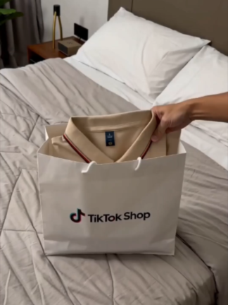 Unboxing this men's short sleeve polo shirt. TikTok video