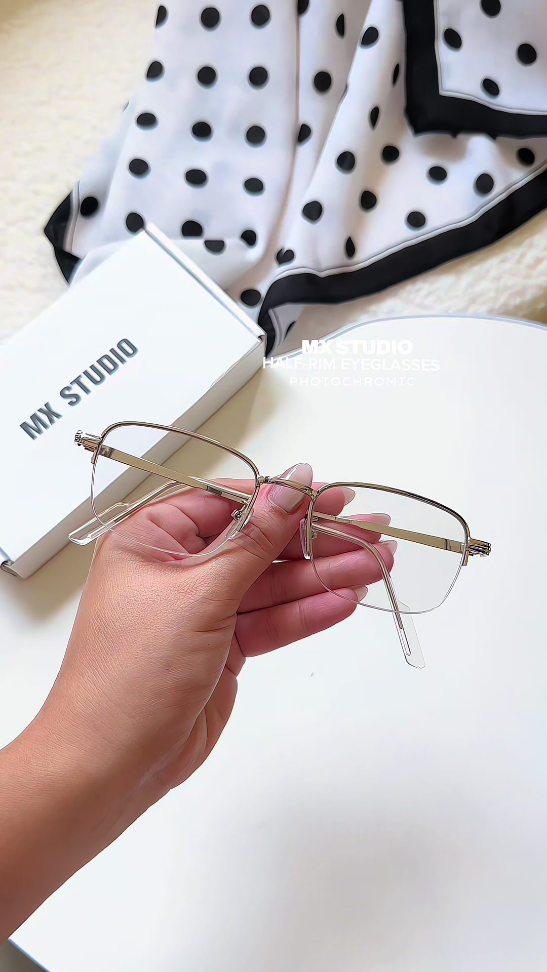 MX STUDIO HALF-RIM EYEGLASSES PHOTOCHROMIC TikTok video
