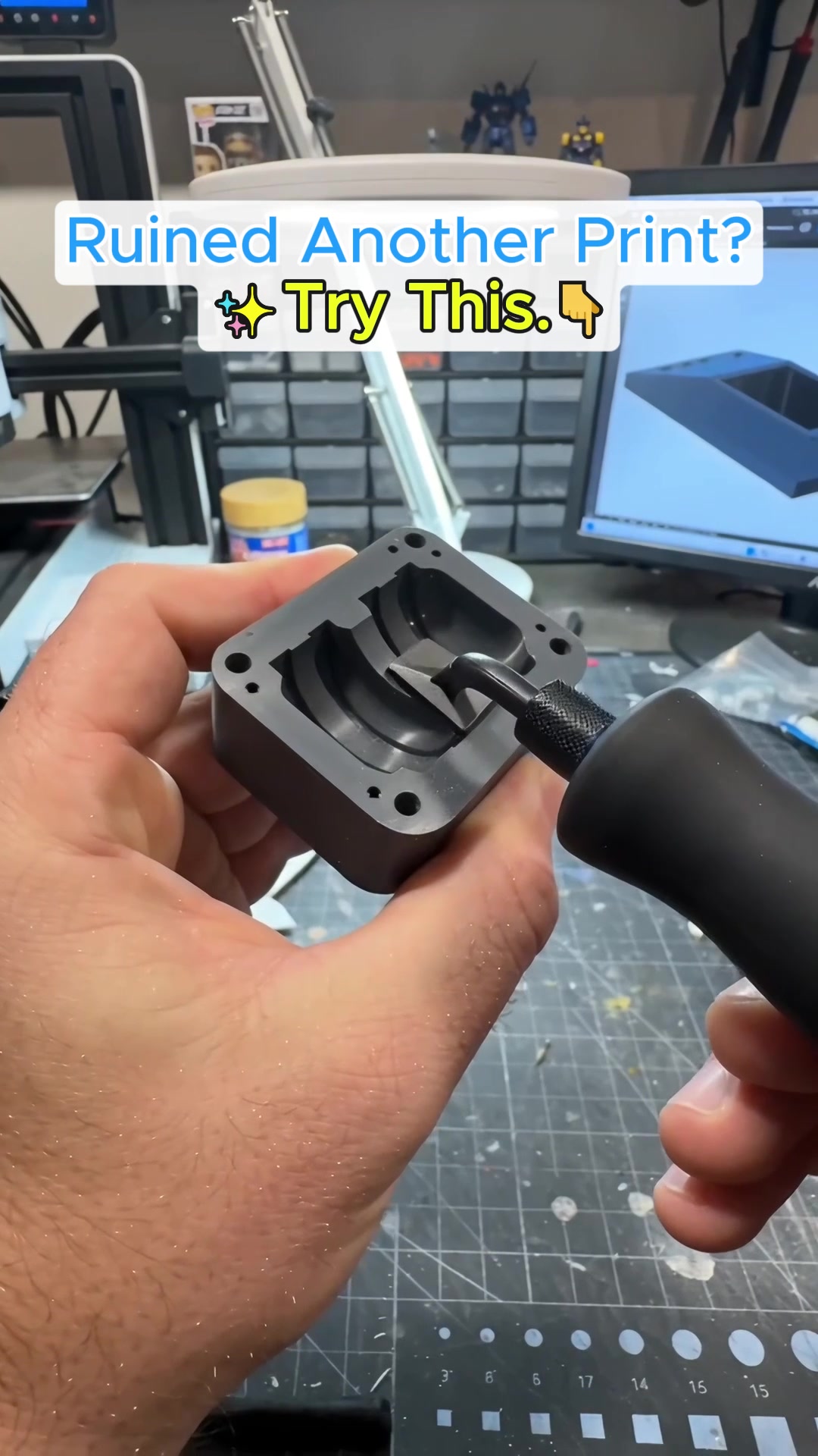 The worst part about 3D printing isn't the weight, it's ruining a delicate piece… TikTok video