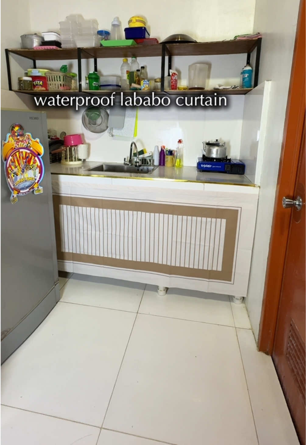 Waterproof lababo curtain TikTok video