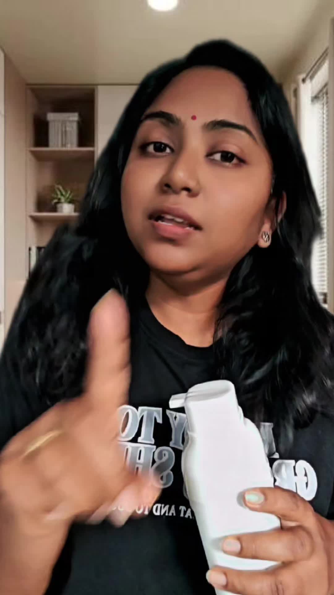 Introduce the Dr.ville Natural Black Shampoo, explain that it is a hair dye product… TikTok video