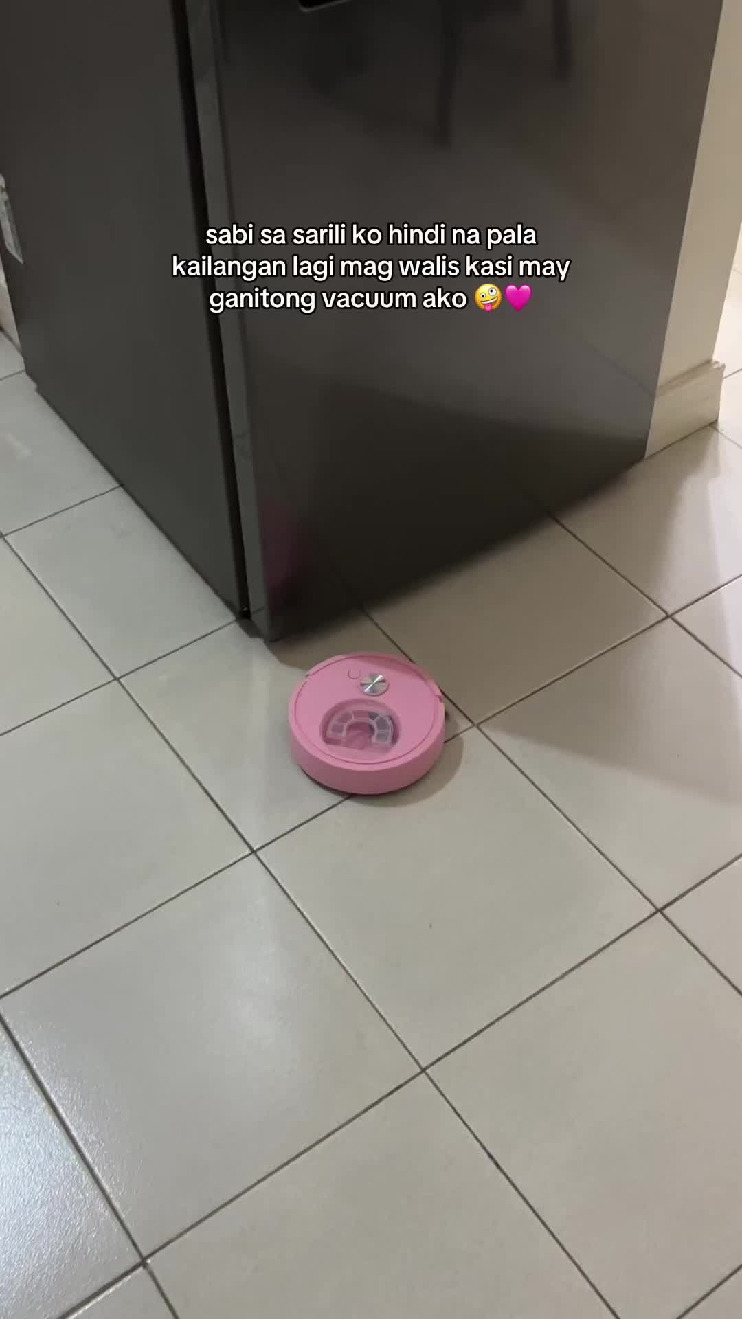 I told myself I don't always need to sweep anymore because I have this kind of… TikTok video