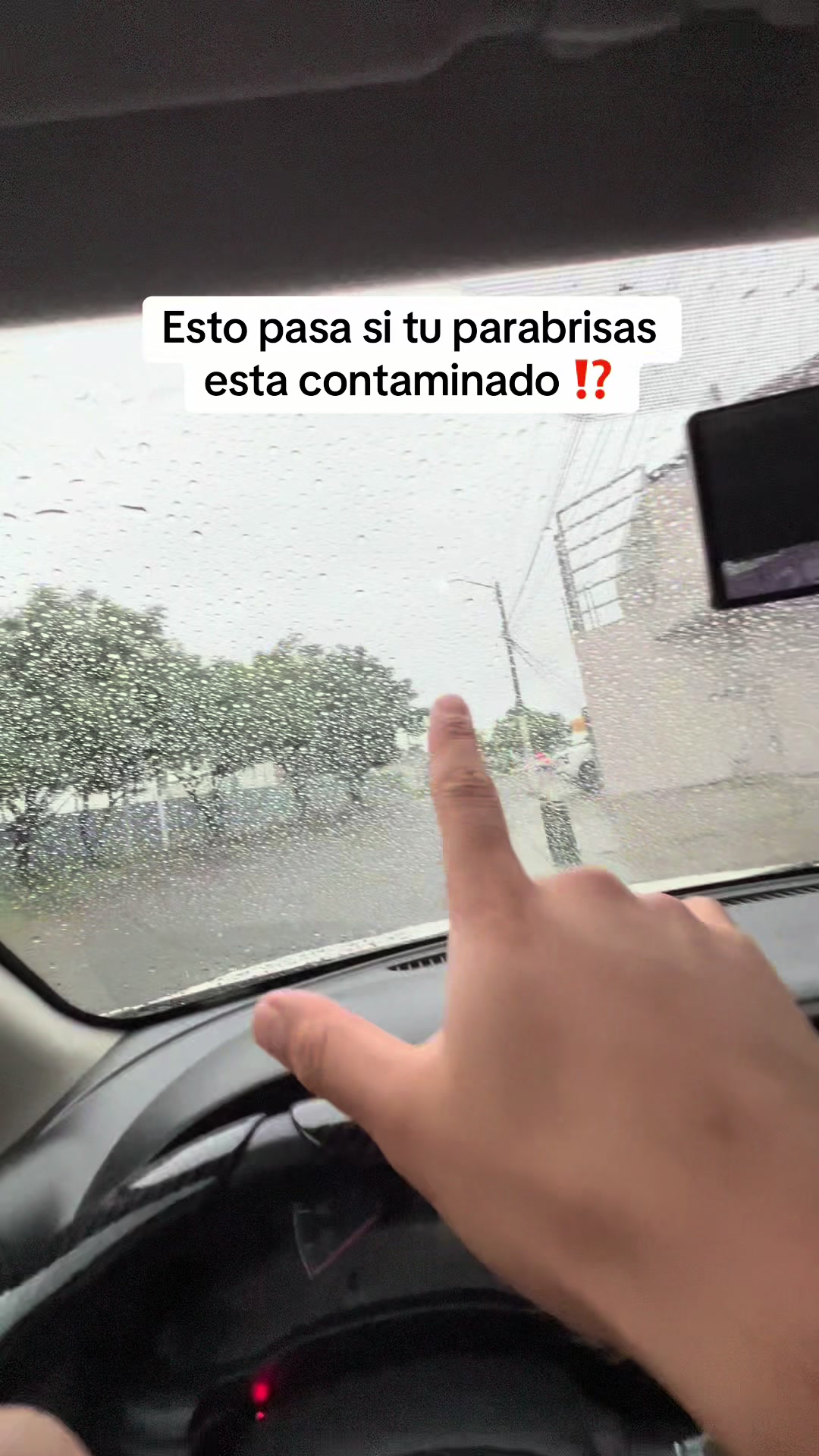 This is what happens when your car windshield is contaminated. TikTok video