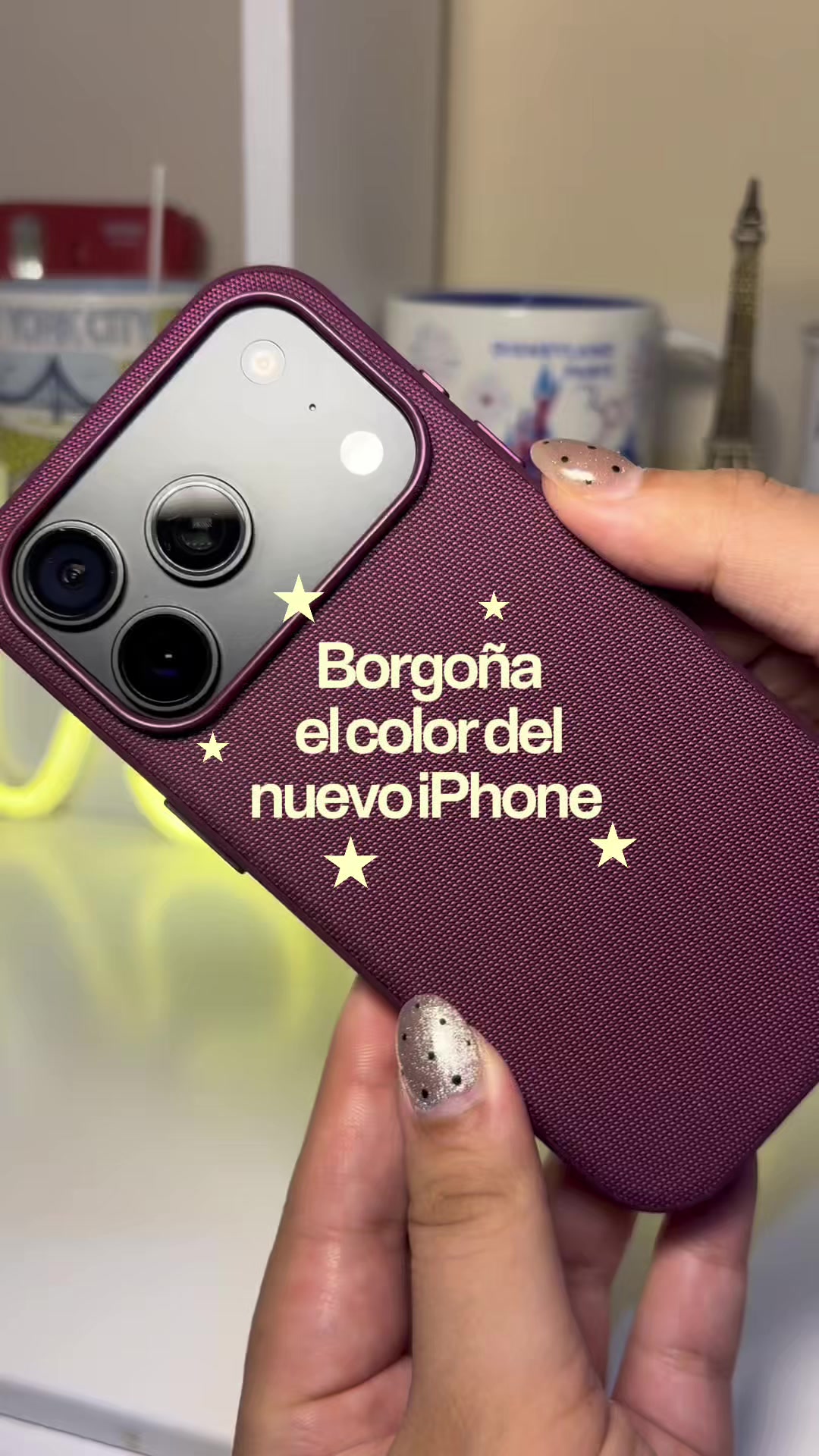 Burgundy the color of the new iPhone TikTok video