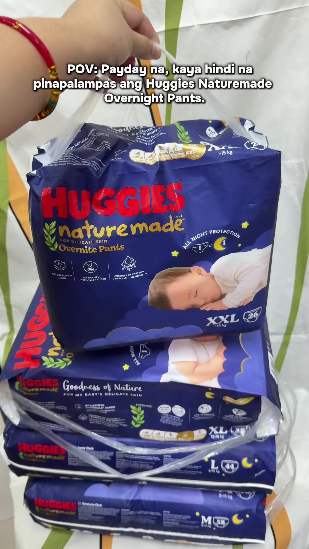 POV: It's payday, so don't miss out on Huggies Naturemade Overnight Pants. TikTok video