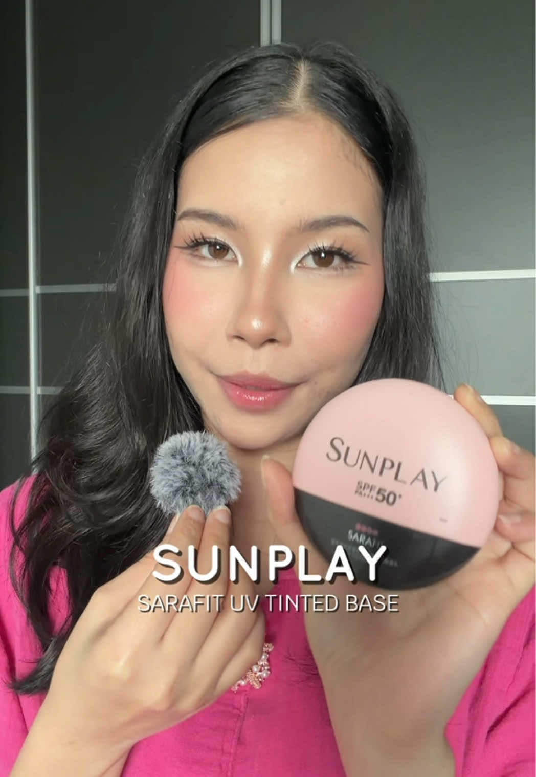 Korean makeup look / SUNPLAY SARAFIT UV TINTED BASE TikTok video