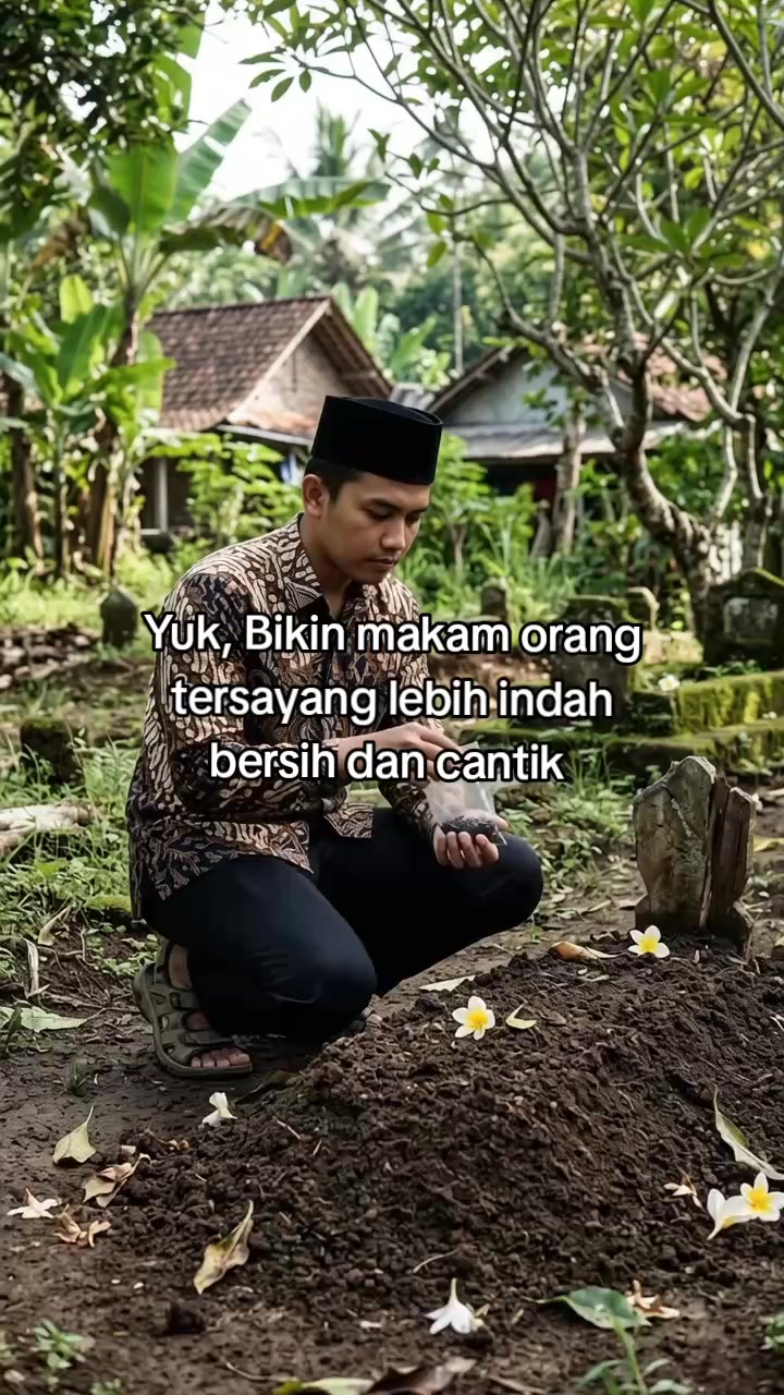 Come on, let's make the grave of our beloved one more beautiful, clean and lovely TikTok video